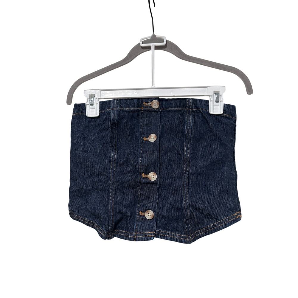 Abercrombie & Fitch Denim Button Front Top XS